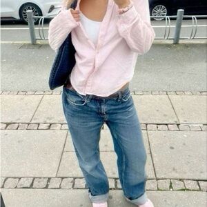 Vintage Pink Button Down